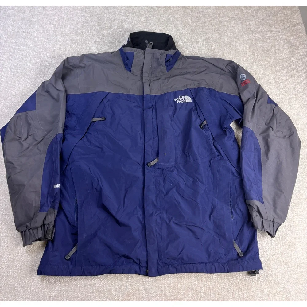 The North Face Summit Series Gore-Tex Jacket Mens Large Blue Grey Hardshell 3363
